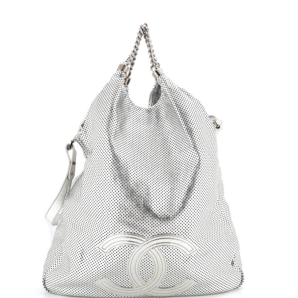 Chanel Large Rodeo Drive Hobo Perforated Leather
